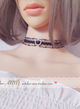 choker蕾丝系带防过敏白色项圈