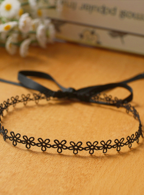 蕾丝系带蝴蝶结女式脖饰颈带项圈