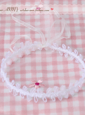 choker少女心蕾丝系带无扣锁骨链