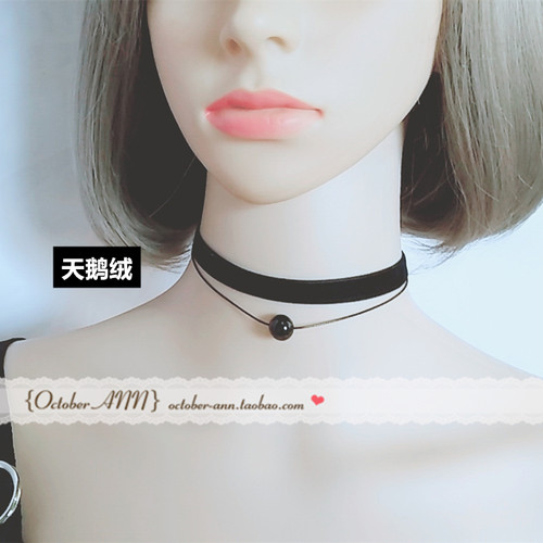pu锁骨链项链项圈女系带款式