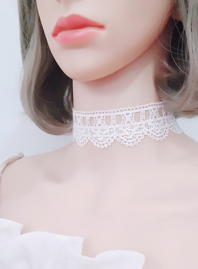 黑色脖链脖子饰品项圈女锁骨项链蕾丝颈链颈带韩国短款简约choker