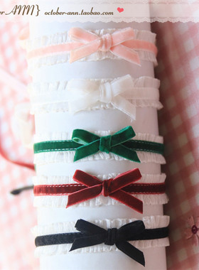 防过敏系带蝴蝶结项圈女超仙女