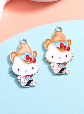 KT猫挂件配饰凯蒂猫吊坠卡通系列可爱猫咪diy手链项链服饰小配件