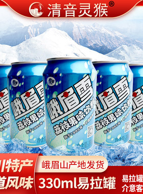 峨眉雪易拉罐荔枝果汽水饮品四川