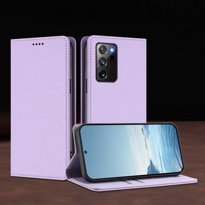 纯色磁吸皮套三星Note10+手机壳