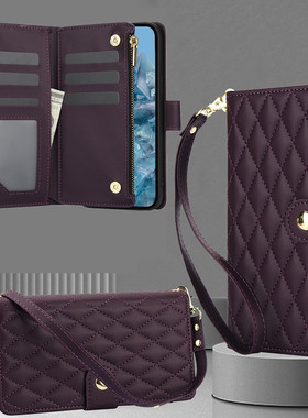 适用三星S22Ultra手机壳挂绳S23保护套大卡包s21FE防摔A35可插卡S20放卡片S25卡套S10PLUS零钱包A42新款s24女