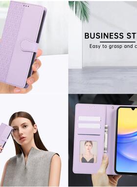 适用三星A51手机壳简约 Galaxy A22 A32日韩超薄A52全包A71 A12 A13防摔 A14 A15保护套 A23 A25翻盖插卡皮套