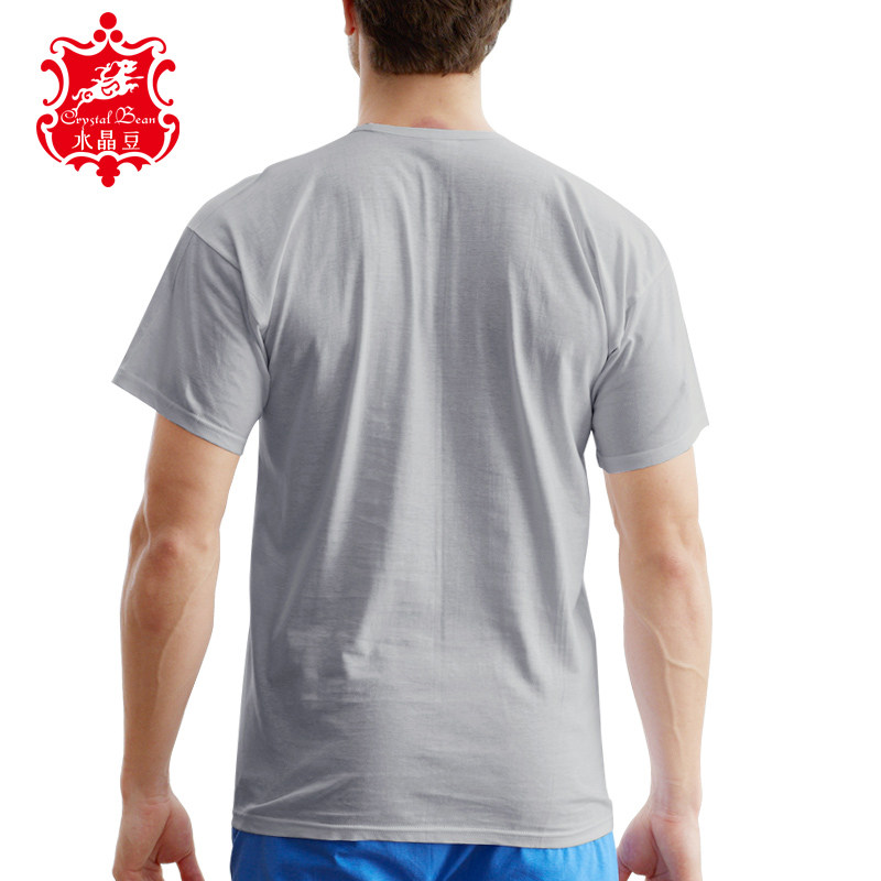 중년 및 노인을위한 언더 셔츠 남성용 순면 라운드 넥 코튼 노인 셔츠 노인용 느슨한 바닥 반팔 플러스 사이즈 조끼