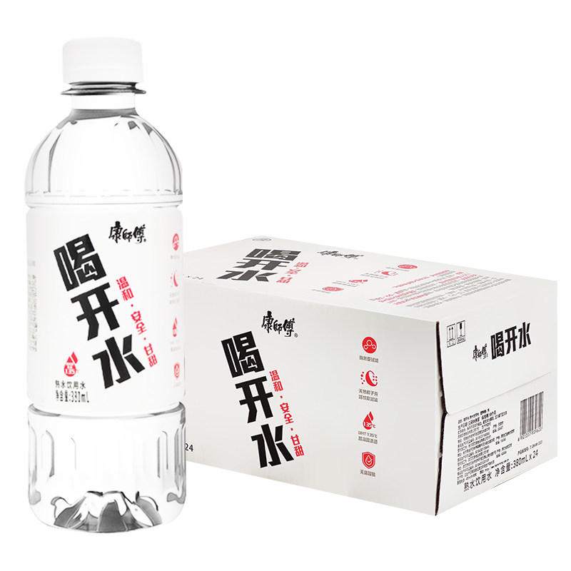 康师傅喝开水熟水解渴小瓶380ml*24瓶整箱 北京包邮