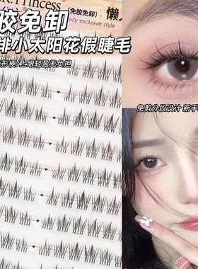 免胶十排太阳花假睫毛自然新手懒人仿真灵动自然睫毛