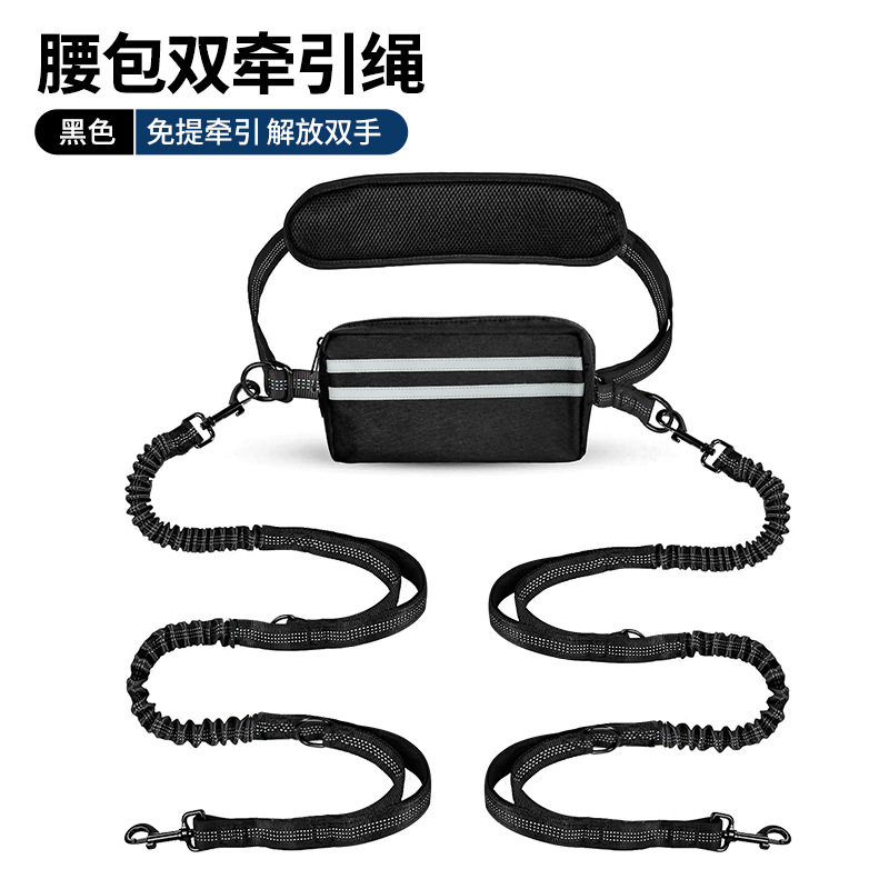 日本日本一拖二牵引绳外出遛狗双