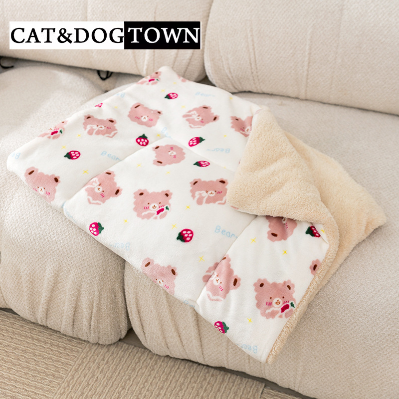日本宠物毛毯冬天加厚狗狗垫子