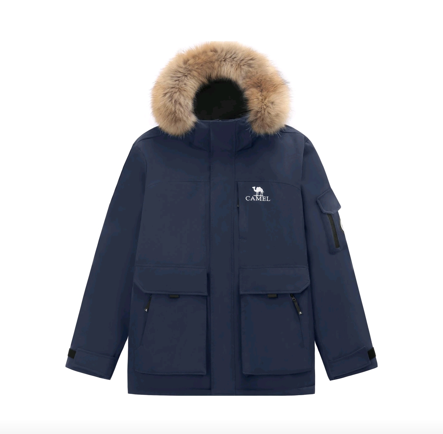 【王俊凯同款】骆驼户外派克羽绒服冬季新款男女035拒水保暖外套