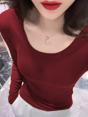 欧货羊毛打底衫女春秋