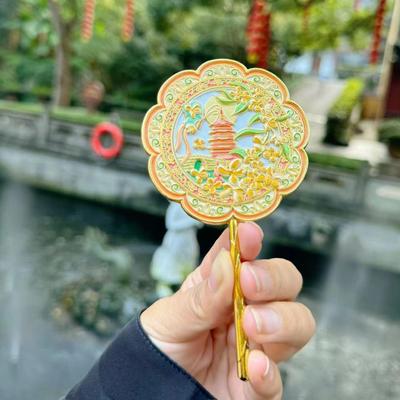 金属国风中式随身镜春夏秋冬
