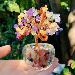 【七彩好云富桂树】才才富桂树彩色水水 桌面多宝摆件 7238