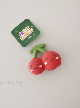 部分现货~[HaBe]SCAMPER乳胶水果发声狗狗玩具韩国代购