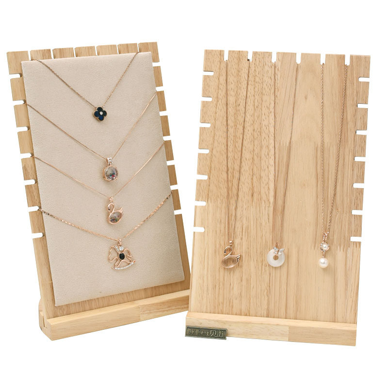 단단한 나무 목걸이 랙 벨벳 쥬얼리 랙 쥬얼리 랙 펜던트 스토리지 랙 가죽 디스플레이 카운터 디스플레이 소품