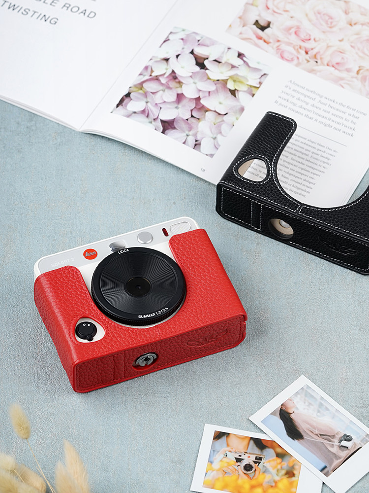 TP 오리지널 LEICA LEICA SOFORT 2 카메라 가방 보호 커버 SOFORT2 폴라로이드 가죽 케이스 수납 액세서리