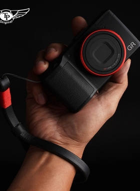 意大利牛皮索尼黑卡RX100M7 M6手绳适用于GR3X GR4真皮相机手腕带