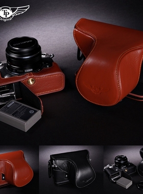 台湾TP原创 真皮手工奥林巴斯PEN-F镂空相机包PENF皮套牛皮保护套