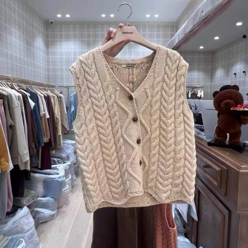 韩国东大门25年春季新款时尚百搭圆领针织衫毛衣女a148