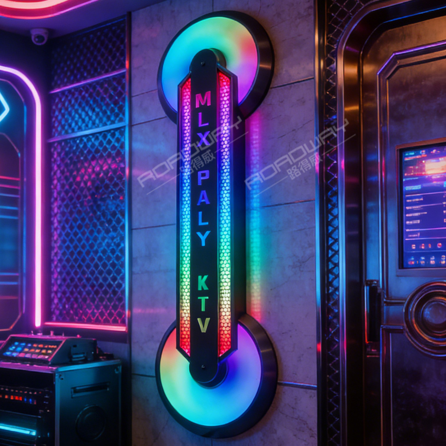 ktv金属模块造型氛围灯 酒吧包厢派对房电竞酒店背景墙装饰品定制