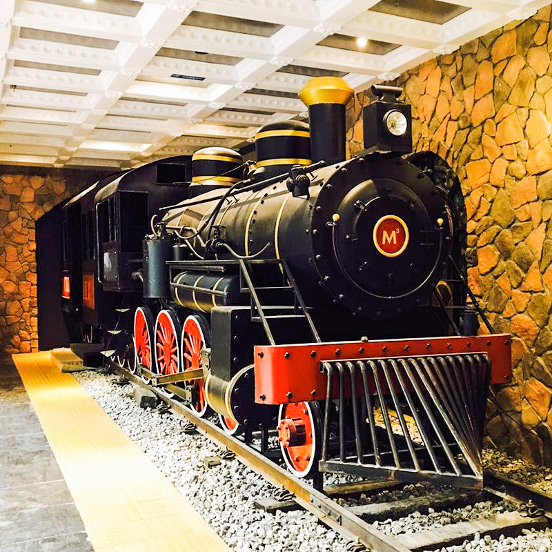 复古怀旧工业风大型蒸汽火车落地摆件庭院餐厅园林商场创意装饰品,家居饰品,装饰摆件,淘宝优惠券,粉丝福利购,淘宝优惠卷