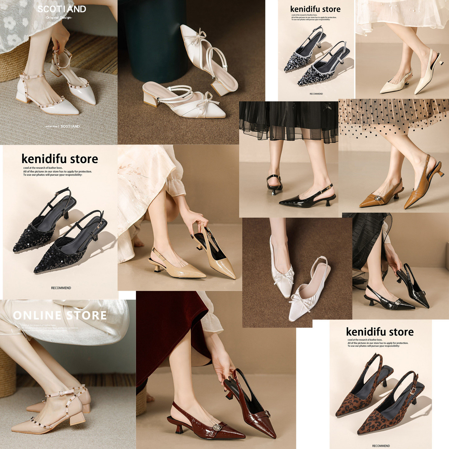 断码清仓 法式绝美尖头细跟高跟鞋女2026新款夏季配裙子包头凉鞋