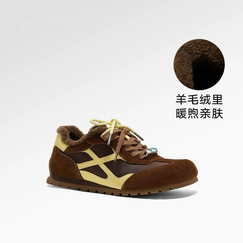 毛百搭休闲鞋怪诞星球撞色毛毛鞋