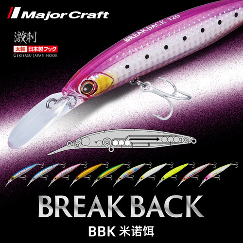 MajorCraft马牌25新款BBK米诺饵 远投沉水鲅鱼青物海鲈专用路亚饵