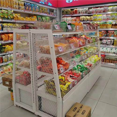 展示架柜超市零食抽屉带散