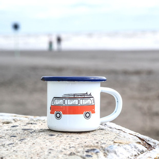 搪艺匠6CM迷你搪瓷小水杯咖啡杯儿童宝宝超小可爱120ML旅行可定制