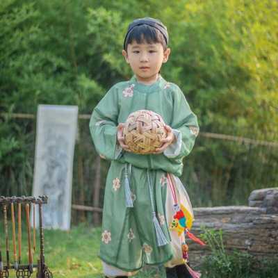 唐装男童汉服唐制圆领袍