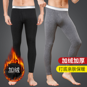秋裤男士保暖裤打底裤线裤衬裤毛裤修身加绒加厚薄款秋冬大码新款