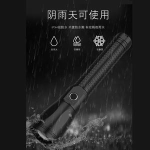 派力德强光手电筒防水可充电变焦超长续航户外远射超亮白激光手电