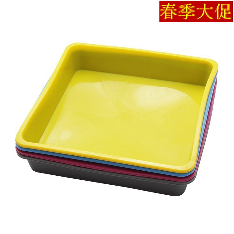 正方形戚风慕斯蛋糕硅胶模具面包糕点凉糕披萨烤盘微波炉烤箱工具