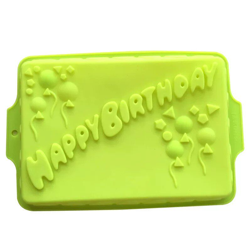 长方形生日快乐蛋糕硅胶烤盘