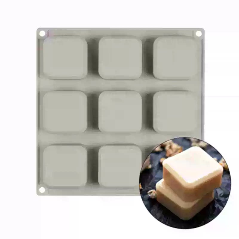 正方形硅胶手工肥皂精油皂模具图片