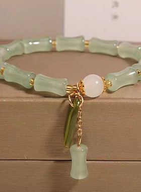 国风新中式竹节手链女生轻奢小众精致节节高升手串送学生闺蜜礼物