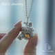 Ree原创 冬日灯火 925纯银天然黄水晶橡果小山雀吊坠项链设计感