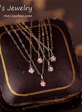 Ree.星光重奏。实验室培育钻石18K黄金迷你吊坠简约时尚百搭