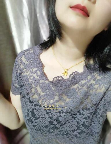 女人味网纱短袖夏蕾丝镂空打底衫
