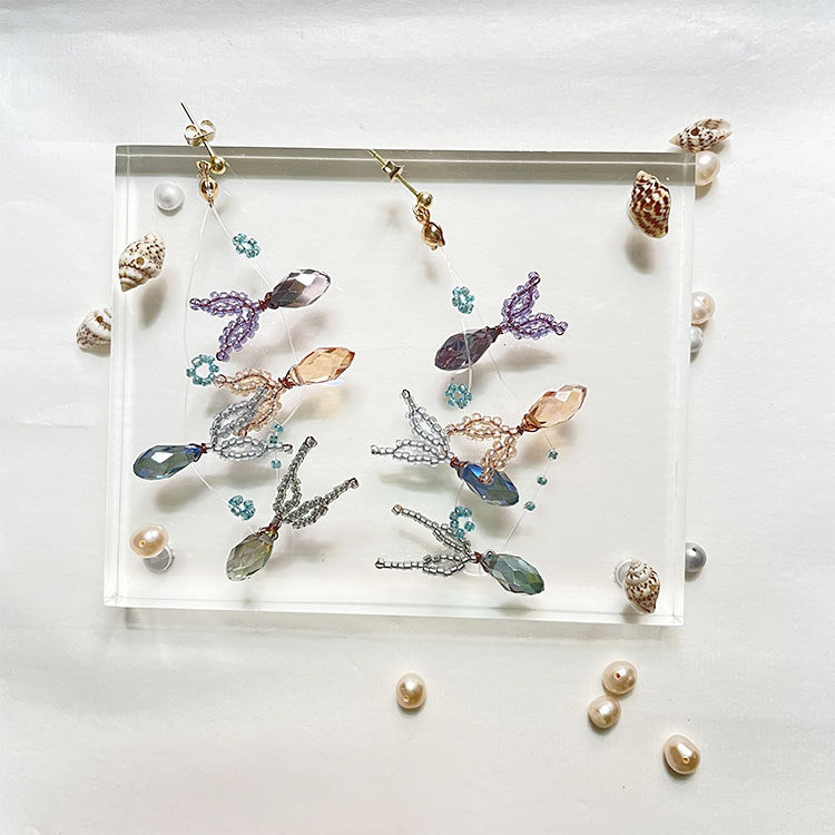 YIBRLI意彼莉 原创设计手作耳饰 海底小鱼 独特不撞款 925银耳钉,饰品/流行首饰/时尚饰品新,耳钉,淘宝优惠券,粉丝福利购,淘宝优惠卷