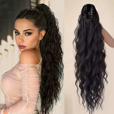 拉美卷假发马尾卷发夏威夷马尾羊毛卷 60cm Curl Hair Ponytai