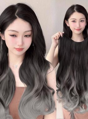 假发女长发一片式接发