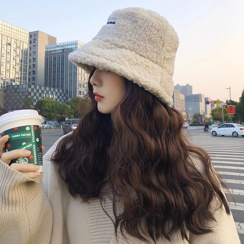 帽子假发一体女秋冬时尚