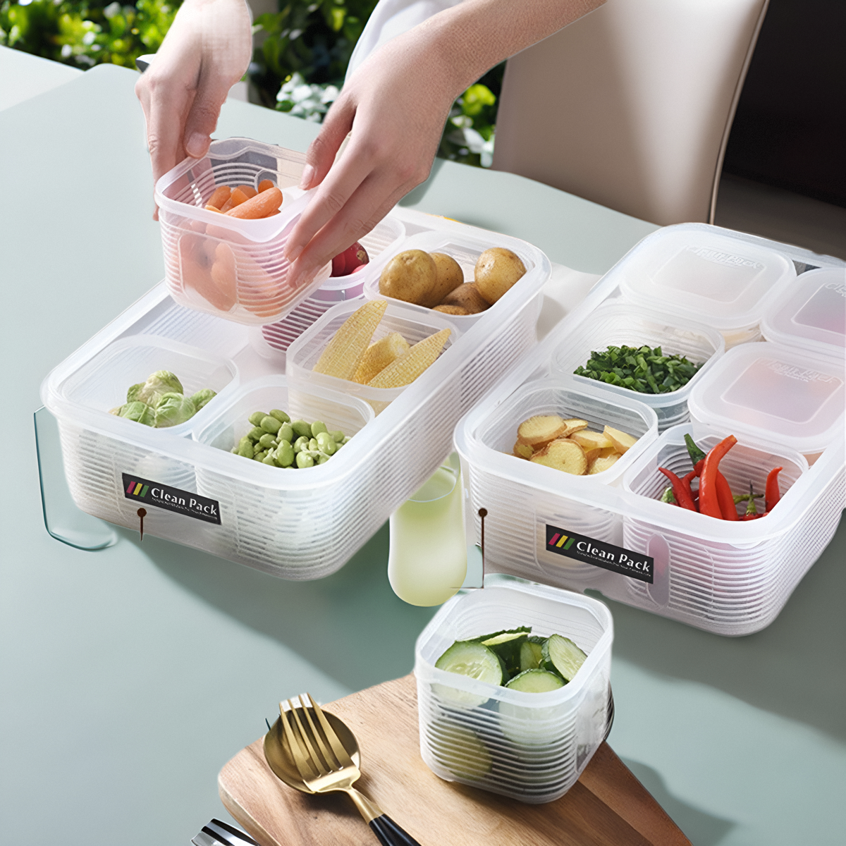 六小格塑料配菜盒留样盒食品保鲜