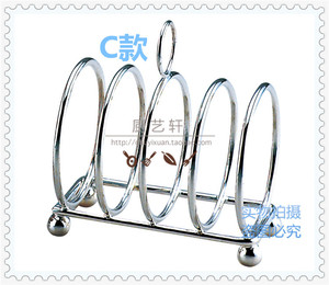 厂不锈钢面包架镀银吐司架镀金面包篮烘焙工具酒店西餐下午茶饰品