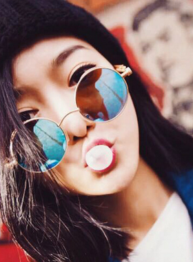 中国有嘻哈gai爷同款太子镜墨镜水原希子蒸汽朋克复古时尚太阳镜